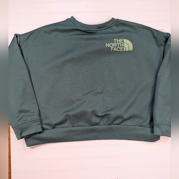 North Face Green Cropped Scuba Sweatshirt - Picture 2 of 4